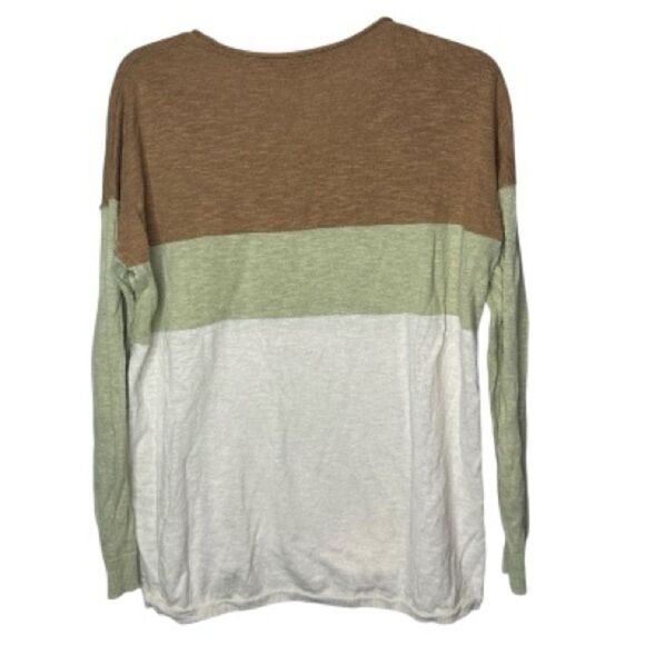 Madewell Palmdale Linen Blend Pullover Colorblock Stripe Sweater. Size XS. - Picture 3 of 9